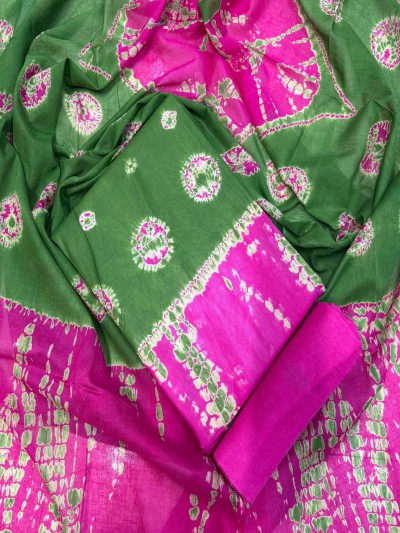 আনস্টিচ প্রিমিয়াম কটন দেবদাস বাটিক থ্রি-পিস,জামা + ওড়না + প্যান্ট