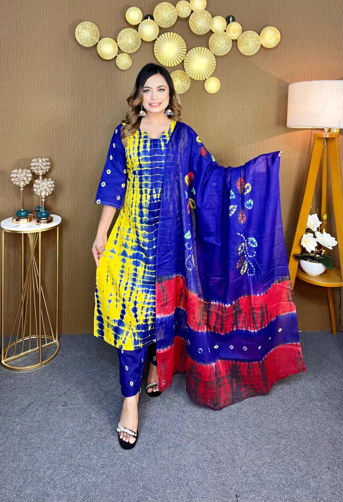আনস্টিচ প্রিমিয়াম কটন দেবদাস বাটিক থ্রি-পিস,জামা + ওড়না + প্যান্ট
