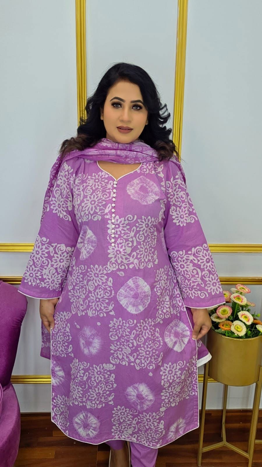Unstitched Three Piece (Kameez, Salwar, Dupatta)