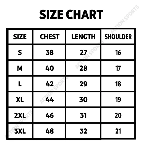 Size chart for Premium Abaya With Hijab